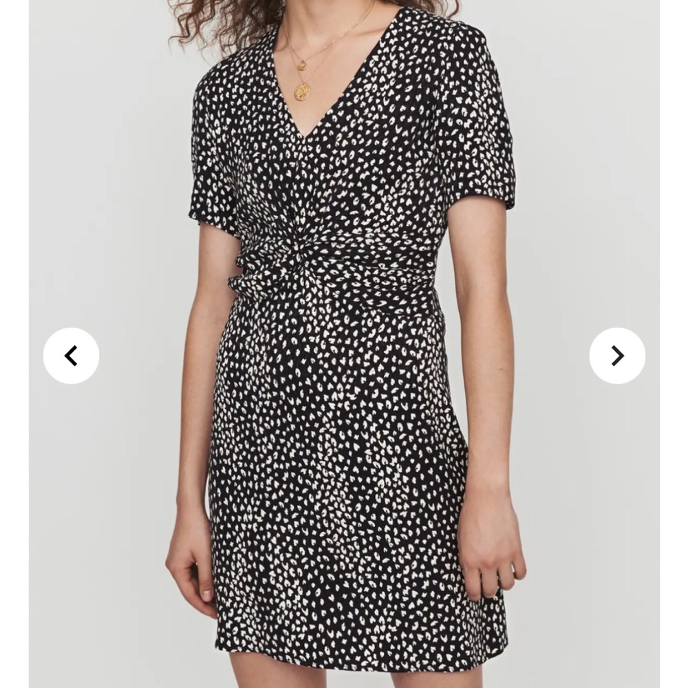 Maje printed vneck dress